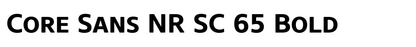 Core Sans NR SC 65 Bold